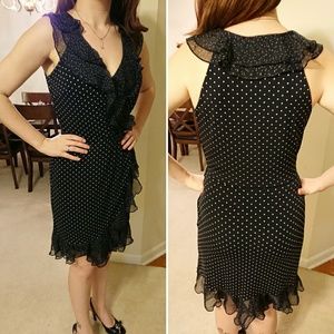 Flirty WHBM Polkadot Ruffle Dress
